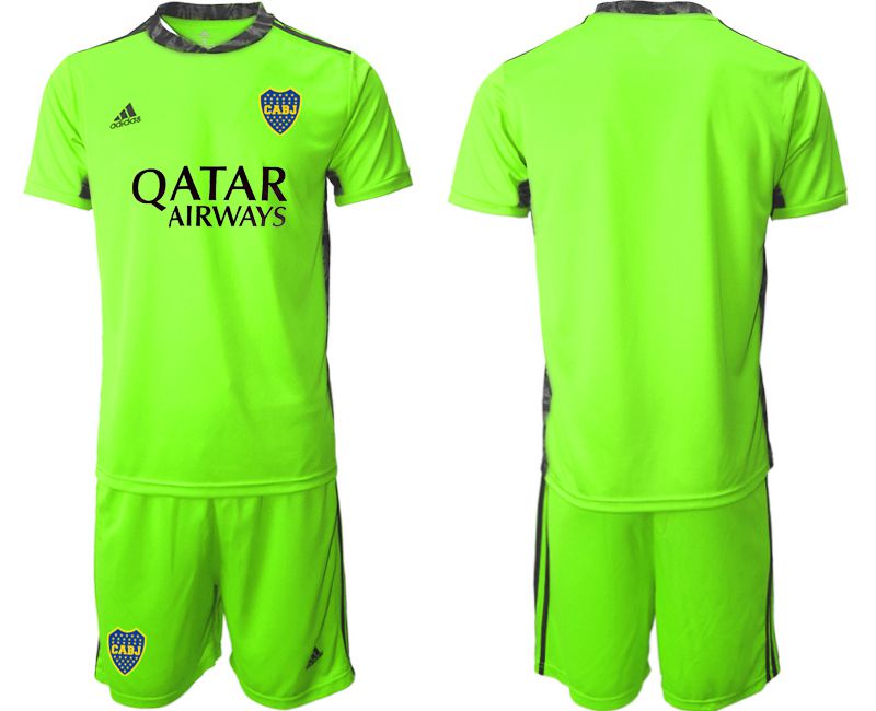 Men 2020-2021 Club Boca juniors goalkeeper fluorescent green blank Adidas Soccer Jersey->boca juniors->Soccer Club Jersey